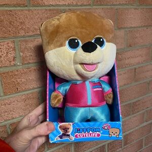 Jiffpom Cutelife Plush Stuffed Animal Toy All Star Outfit Pink and Blue